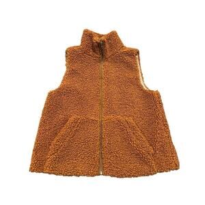 Brown/Orange J. Crew Polyester Vest